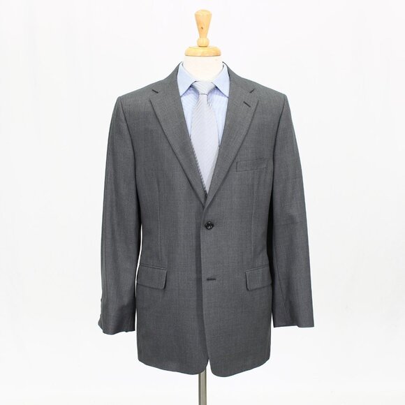 Tom James 42L Gray Solid 2-Button Sport Coat Blazer Jacket G034